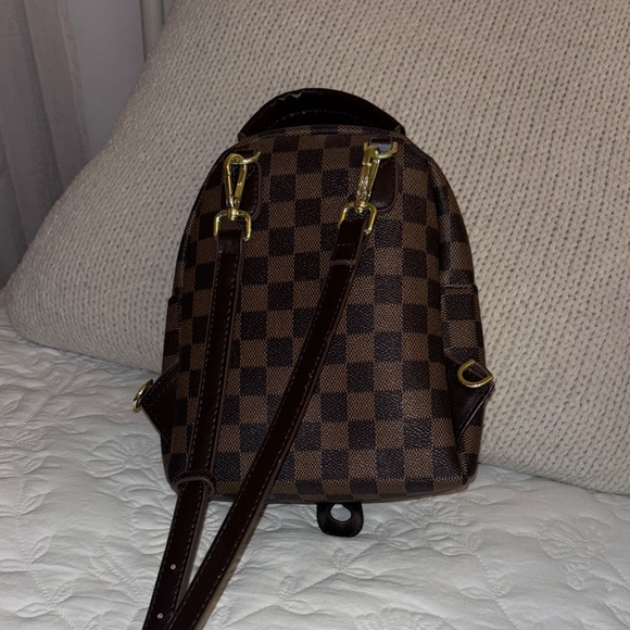 Checkered Brown Backpack - Picture 2 of 2
